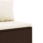 vidaXL Salon de jardin 5 Pièces avec coussins Marron Résine tressée