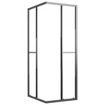 vidaXL Cabine de douche ESG semi-dépoli 90x70x180 cm Noir