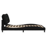 vidaXL Cadre de lit avec tête de lit Noir 120x200 cm Tissu