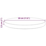 vidaXL Dessus de table rond cire marron Ø30x2 5 cm bois de pin massif