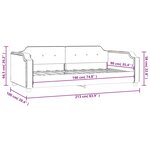 vidaXL Lit de repos noir 90x190 cm tissu