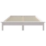 vidaXL Cadre de lit blanc 120x200 cm bois de pin massif