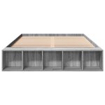 vidaXL Cadre de lit sonoma gris 160x200 cm bois d'ingénierie