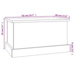 vidaXL Boîte de rangement chêne fumé 50x30x28 cm bois d'ingénierie