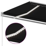 vidaXL Auvent automatique capteur de vent et LED 4x3 5 m Anthracite