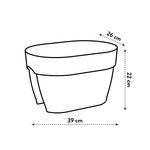 Planteur - Vibia Campana Flower Bridge 40 - Anthracite - Balcon extérieur - 7 5 L