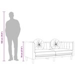 vidaXL Canapé à 3 places avec coussins marron similicuir daim