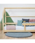 Lit cabane enfant TERY 90 x 160 gris clair