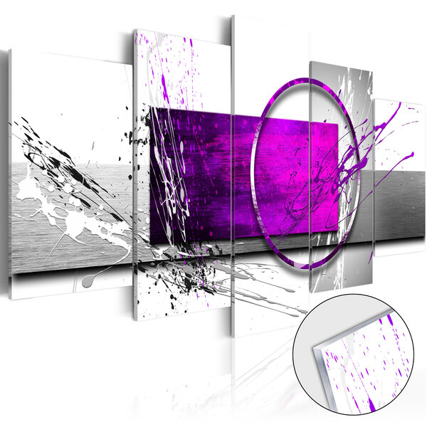 Tableau sur verre acrylique - purple expression [glass] l x h en cm 200x100