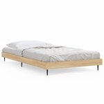 vidaXL Cadre de lit chêne sonoma 100x200 cm bois d'ingénierie
