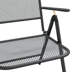 vidaXL Ensemble à manger de jardin 9 Pièces anthracite métal maille