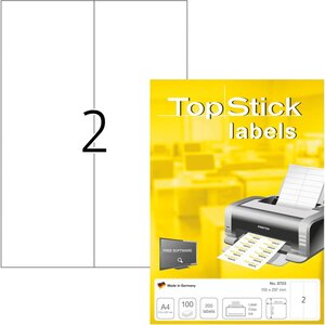 Etiquette universelle  105 x 297 mm  blanc TOP STICK