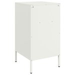 vidaXL Tables de chevet 2 Pièces blanc 36x39x68 cm acier laminé à froid