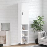 vidaXL Buffet haut Blanc 34 5x34x180 cm Bois d'ingénierie