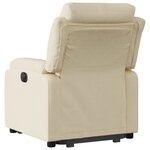 vidaXL Fauteuil inclinable Crème Tissu