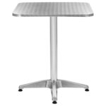 vidaXL Table de jardin Argenté 60x60x70 cm Aluminium