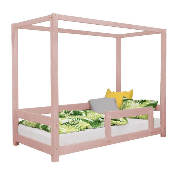 Lit cabane enfant BUNKY 90 x 200 rose pastel