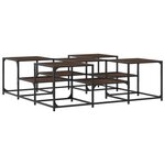 vidaXL Table basse chêne marron 121x121x40 cm bois d'ingénierie