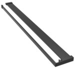 vidaXL Paroi de douche avec étagère Noir 118x190cm Verre ESG&Aluminium