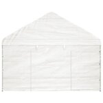 vidaXL Belvédère avec toit blanc 13 38x4 08x3 22 m polyéthylène