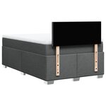 vidaXL Sommier à lattes de lit avec matelas Gris foncé 120x200cm Tissu