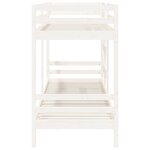 vidaXL Lit superposé Blanc 80x200 cm Bois de pin massif