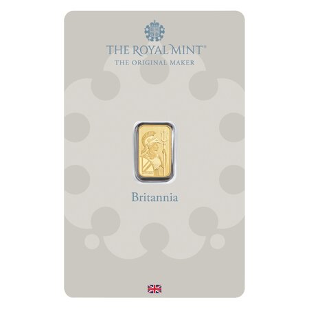 Lingot britannique or pur 1 gramme Royal Mint – Britannia