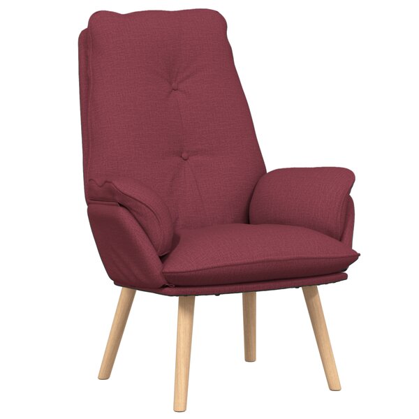 vidaXL Fauteuil relaxant Rouge vin Tissu