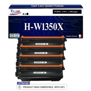 T3AZUR -4x Toners compatibles avec HP W1350X (135X) pour HP LaserJet M209dw LaserJet MFP M234dw M234sdn M234sdw