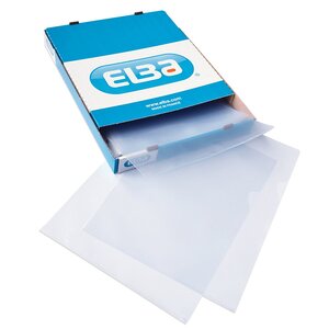 Bte 100 pochettes Coin Premium Transparentes A4 PVC 15/100eme OXFORD