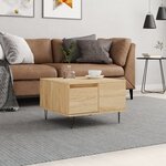 vidaXL Table basse chêne sonoma 55x55x36 5 cm bois d'ingénierie