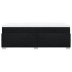 vidaXL Sommier à lattes de lit avec matelas Noir 100x200 cm Tissu