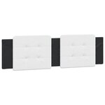 vidaXL Cadre de lit avec lumières LED noir blanc 180x200 cm similicuir