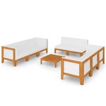 vidaXL Salon de jardin 9 Pièces avec coussins Bois d'acacia solide