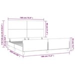 vidaXL Cadre de lit avec tête de lit Cappuccino 180x200 cm Similicuir