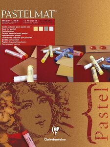 Bloc Pastelmat 12 Feuilles 360g 30x40cm Assortis 4 teintes CLAIREFONTAINE