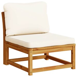 vidaXL Salon de jardin avec coussins bois massif d'acacia