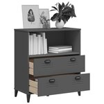 vidaXL Bibliothèque VIKEN gris anthracite 80x40x90cm bois d'ingénierie