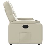 vidaXL Fauteuil inclinable Crème Similicuir