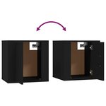 vidaXL Meubles TV muraux 2 Pièces Noir 40x34 5x40 cm