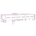 vidaXL Meuble TV blanc 150x36x30 cm bois d'ingénierie