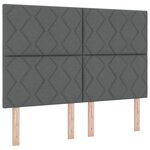 vidaXL Lit à Ressorts avec Matelas & Banc Gris Foncé 140x200 cm Tissu