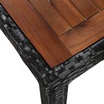 vidaXL Mobilier d'extérieur 9 Pièces Résine tressée et bois d'acacia Noir