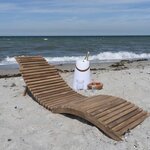 Chaise longue pliable en teck ARRIETA