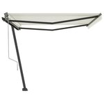 vidaXL Auvent automatique sur pied 450x300 cm Crème