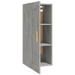 vidaXL Armoire murale Gris béton 35x34x90 cm Bois d'ingénierie