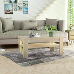 vidaXL Table basse bois d'ingénierie 110x65x48 cm Chêne