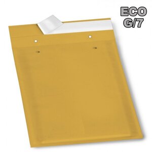 100 enveloppe bulle Eco G/7 marron 250x350mm DIFPAC