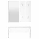 vidaXL Ensemble de meubles de couloir Blanc Bois d'ingénierie