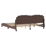 vidaXL Cadre de lit sans matelas marron 200x200 cm similicuir